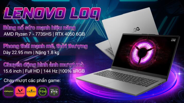 Lenovo Gaming LOQ 15ARP10E 83S0000EVN: Review i7 & RTX 4050